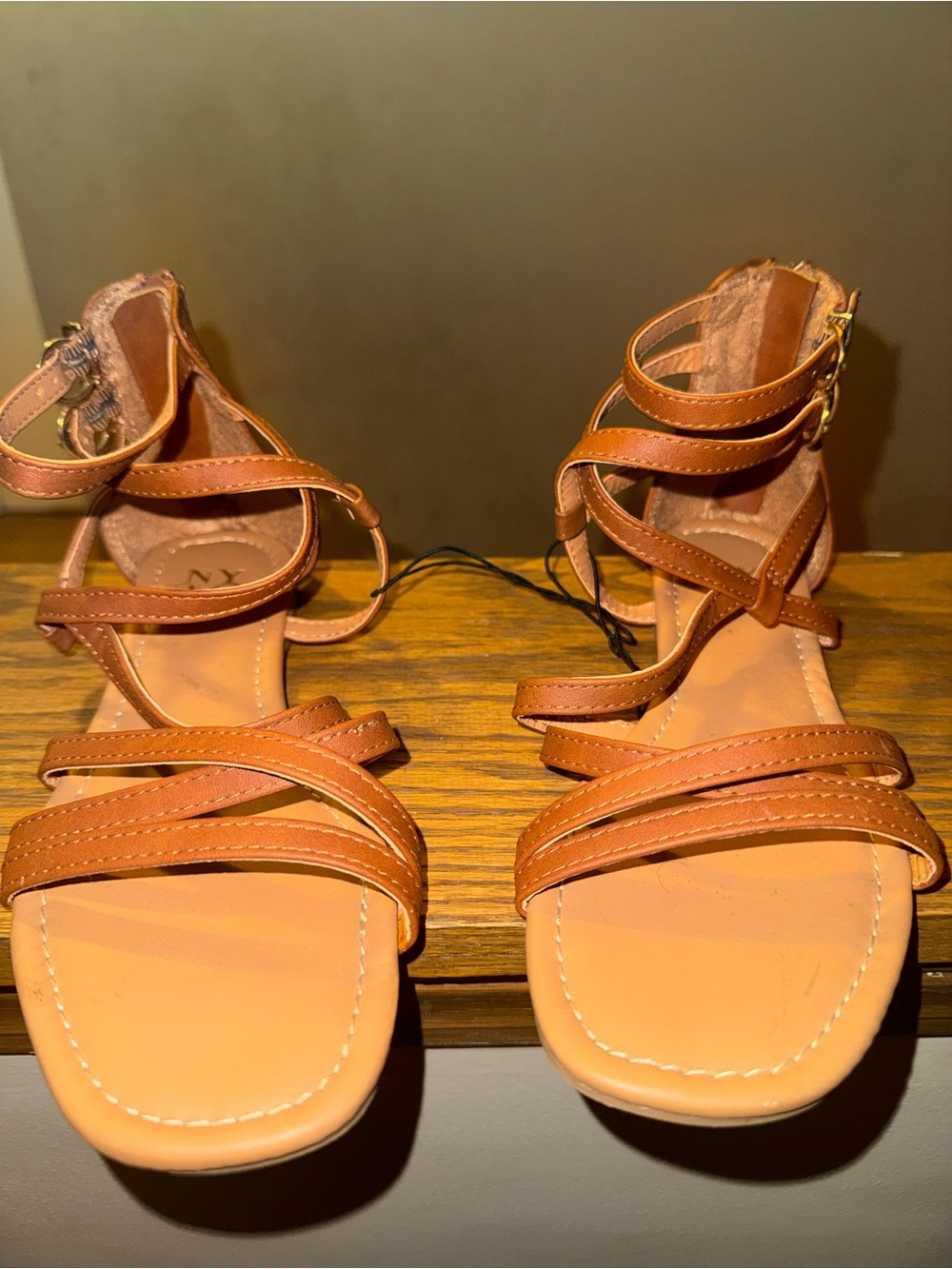 Women's Tan Strappy Gladiator Sandals